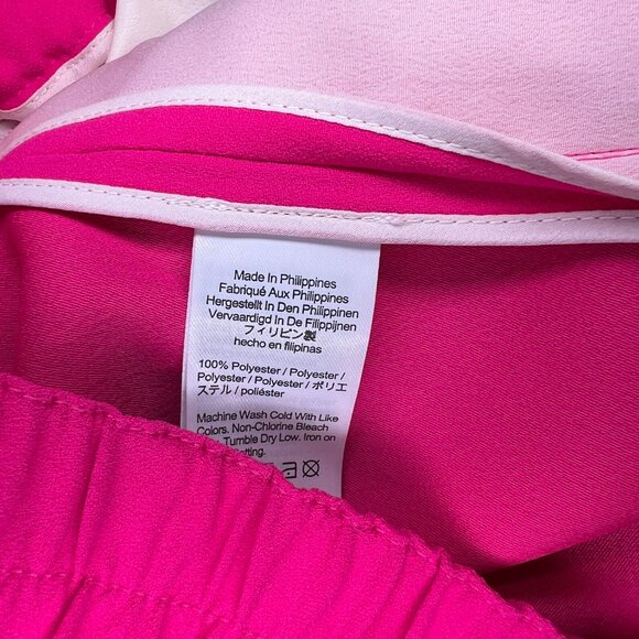 J. Crew Bright Pink Wide Leg Cropped Trousers Size 10 - Picture 5 of 5